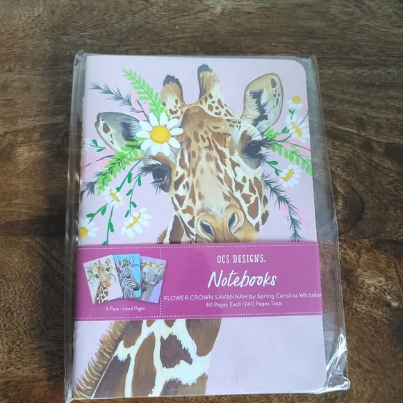 New OCS Flower Crown Savannah 3 Pack Lined Pages Notebook - Picture 2 of 7